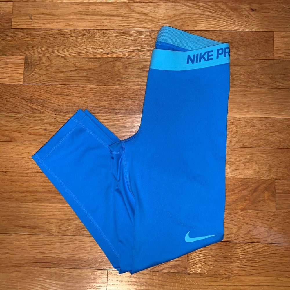 Nike Pro Drifit Dark Blue Crop Leggings Size Small